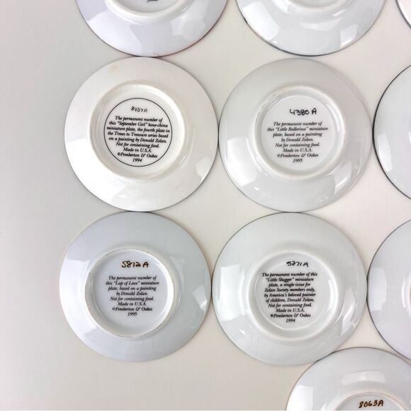 Lot Of 17 Vintage Donald Zolan Mini Plates Pemberton & Oaks - Picture 13 of 16